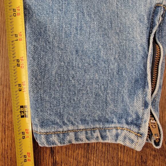 Guess VTG Zip Ankle High Rise Jeans Sz 29 (26W x 25L) 80s Prep George Marciano - Picture 10 of 13